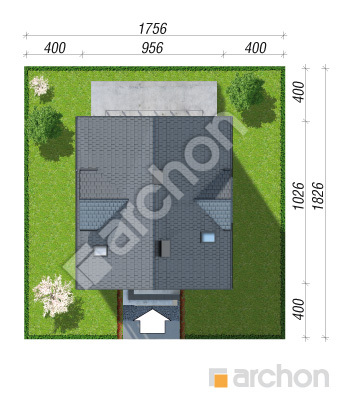 Проект дома ARCHON+ Дом в медуницах (Н) Ситуація