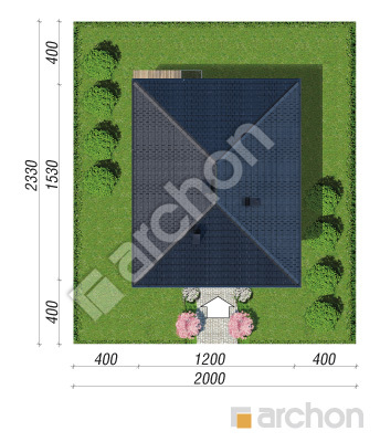 Проєкт будинку ARCHON+ Будинок в хакетіях 8 Ситуація