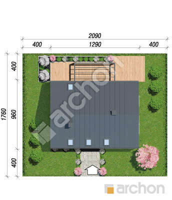 Проєкт будинку ARCHON+ Будинок під грабами 2(Е) Ситуація