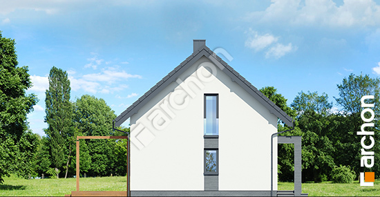 Боковой фасад Дом в бруснике (НЕ) ВИЭ