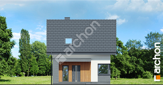 Передний фасад Дом в бруснике (НЕ) ВИЭ