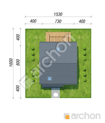 Проєкт будинку ARCHON+ Будинок в брусниці (НЕ) ВДЕ Ситуація