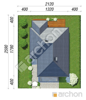 Проект дома ARCHON+ Дом в сирени 5 (Г2) Ситуація