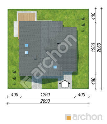 Проект дома ARCHON+ Дом в кариссиях 2 Ситуація