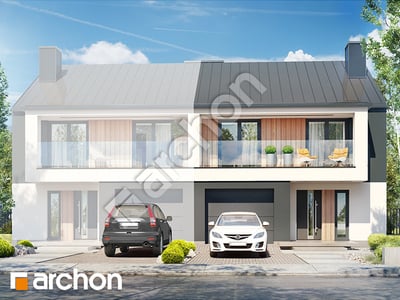 Проект дома ARCHON+ Дом в клематисах 28 (Б) 