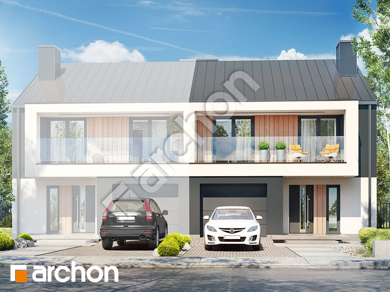 Проект будинку ARCHON+ Будинок в клематисах 28 (Б) Вид 1