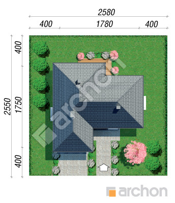 Проект дома ARCHON+ Дом в розах (Г2) Ситуація