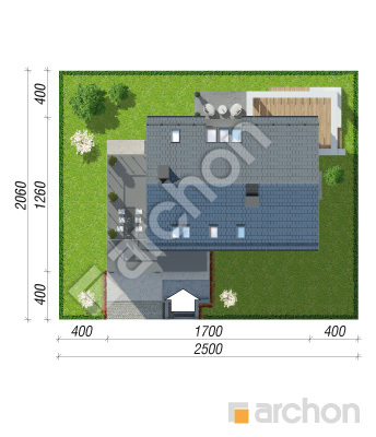 Проект дома ARCHON+ Дом в арабисах Ситуація
