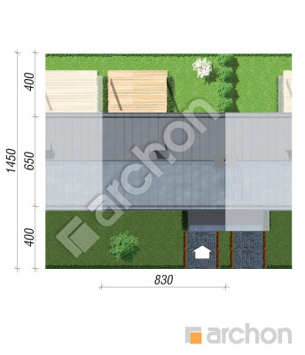 Проект дома ARCHON+ Дом в эверниях (С) Ситуація