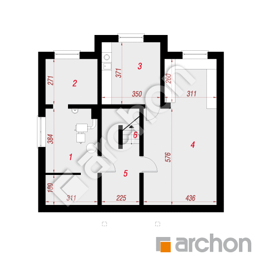 Проект дома ARCHON+ Дом в аспарагусах (ПН) вер.2 План підвалу