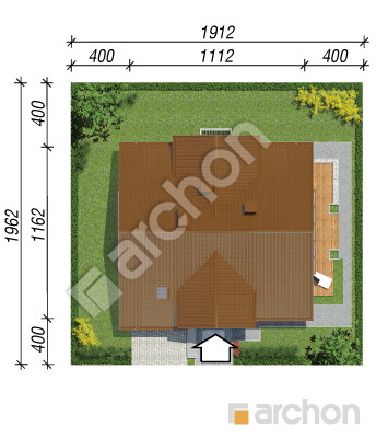 Проєкт будинку ARCHON+ Будинок в аспарагусах (ПН) вер.2 Ситуація