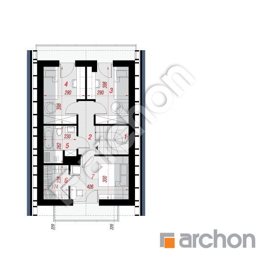 Проект будинку ARCHON+ Будинок в сон-траві 7 План мансандри