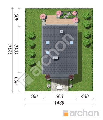Проект дома ARCHON+ Дом в сон-траве 7 Ситуація