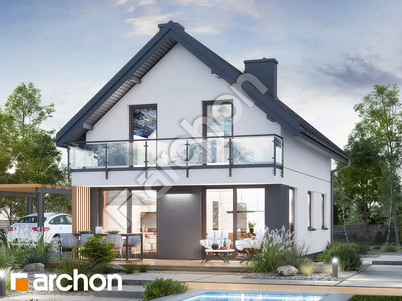 Проект дома ARCHON+ Дом в сон-траве 7 Вид 1