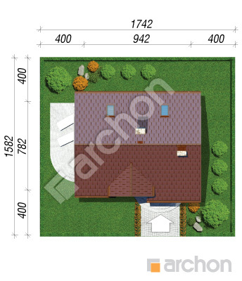 Проект дома ARCHON+ Дом в солодках 4 вер.2 Ситуація
