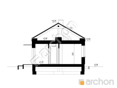 Проєкт будинку ARCHON+ Будинок в ірисах 5 (Н) Розріз будинку