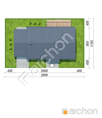 Проєкт будинку ARCHON+ Будинок в лещиновнику 7 (Г) Ситуація