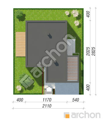 Проект дома ARCHON+ Дом в матуканах Ситуація