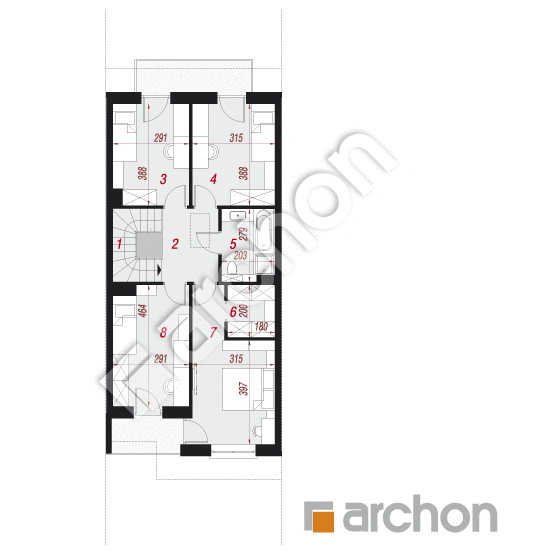 Проект дома ARCHON+ Вилла Амелия (СА) План першого поверху