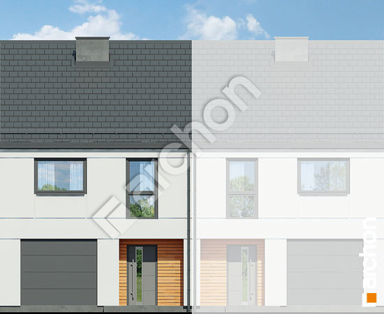 Передний фасад Дом под гинко 15 (ГС)