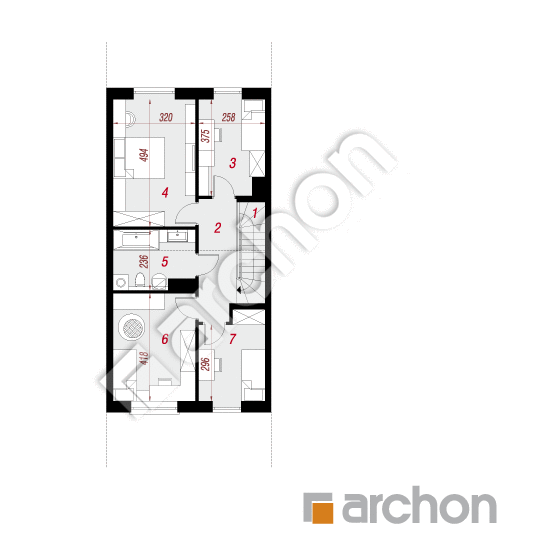 Проект дома ARCHON+ Дом под гинко 15 (ГС) План мансандри