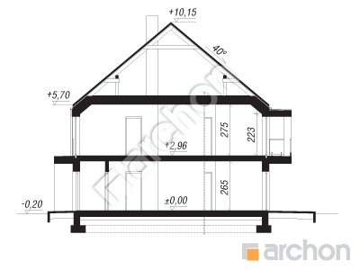 Проєкт будинку ARCHON+ Будинок при тракті 2 (Р2СА) Розріз будинку