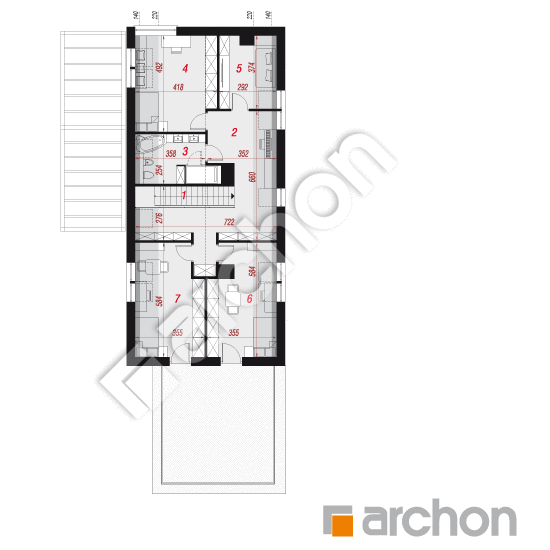 Проект дома ARCHON+ Дом в естрагоне 2 (Г2П) План мансандри