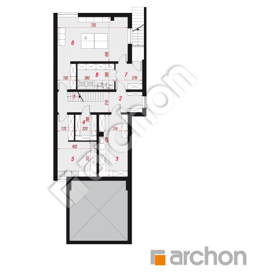 Проект дома ARCHON+ Дом в естрагоне 2 (Г2П) План підвалу