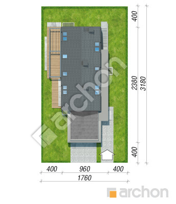 Проєкт будинку ARCHON+ Будинок в естрагоні 2 (Г2П) Ситуація