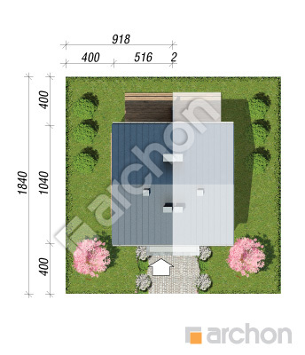 Проект дома ARCHON+ Дом в ривиях 4 (Б) Ситуація