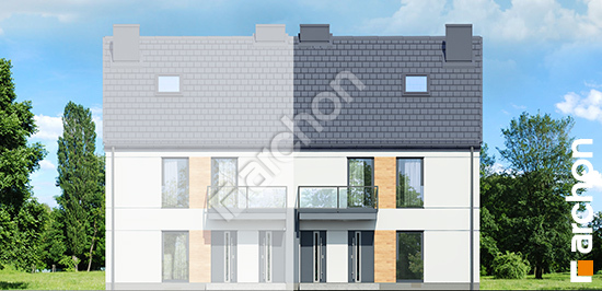 Передний фасад Дом в фиалках 2 (Р2Б) вер.3