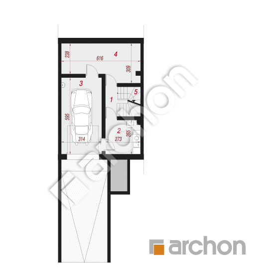 Проект будинку ARCHON+ Будинок в цикламенах 4 (ПС) вер. 3 План підвалу
