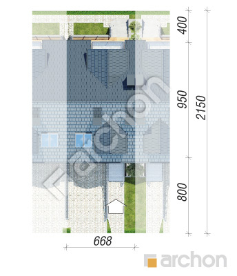 Проект дома ARCHON+ Дом в цикламенах 4 (ПС) вер. 3 Ситуація
