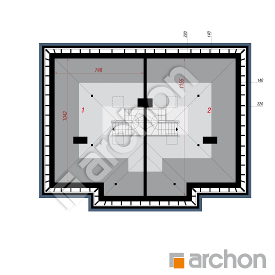 Проект будинку ARCHON+ Вілла Юлія (Р2А) План мансандри