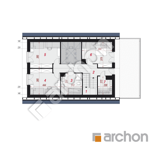 Проект будинку ARCHON+ Будинок в силені (Г) План мансандри
