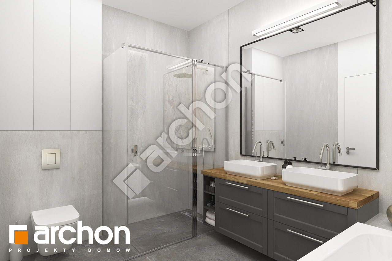 Проект будинку ARCHON+ Будинок в підсніжниках 7 (Г2) візуалізація ванни (візуалізація 3 від 1)
