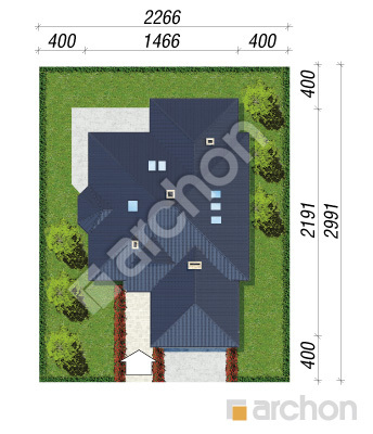 Проект дома ARCHON+ Дом в настурциях 3 вер.3 Ситуація