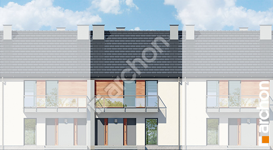 Передній фасад Будинок в фіалках (Р2С) вер.2