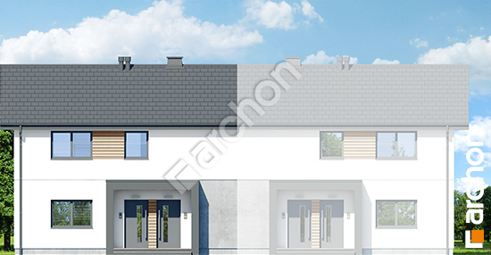 Передний фасад Дом в пилеях (Р2БЕ) вер.3