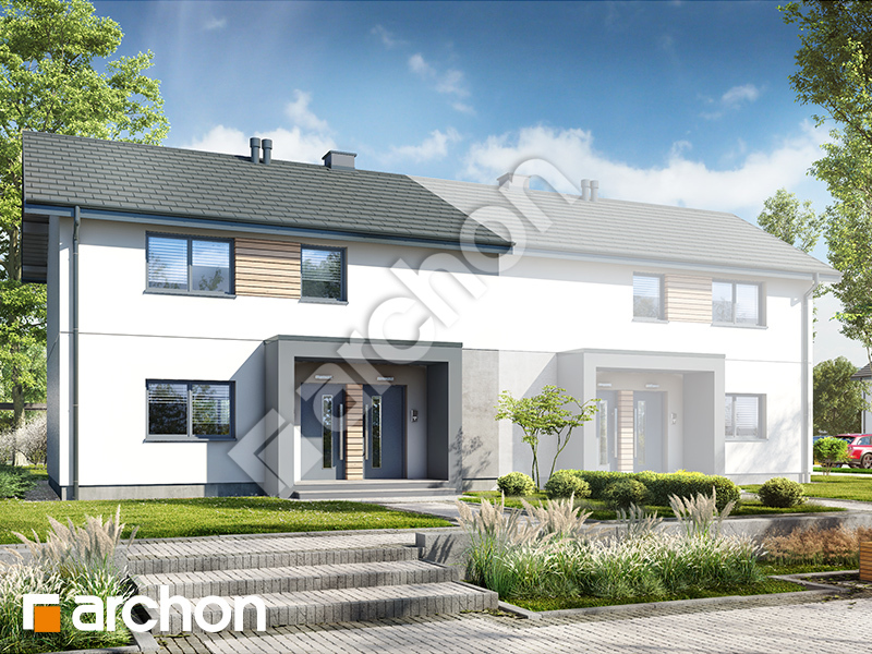 Проект дома ARCHON+ Дом в пилеях (Р2БЕ) вер.3 Вид 1