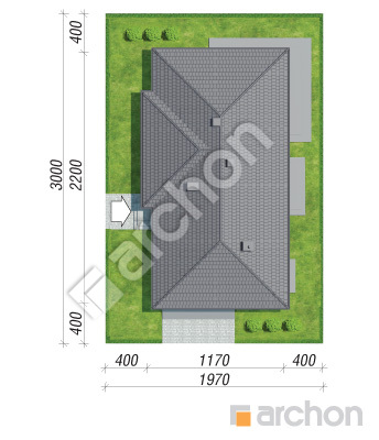 Проєкт будинку ARCHON+ Будинок в обрієті 2 (Г2) Ситуація