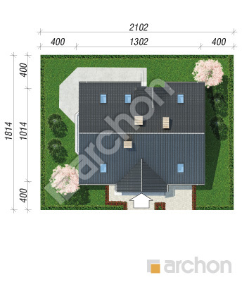 Проект дома ARCHON+ Дом в сапфирах вер.2 Ситуація