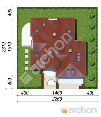 Проєкт будинку ARCHON+ Будинок в зірках (Г2) вер.2 Ситуація