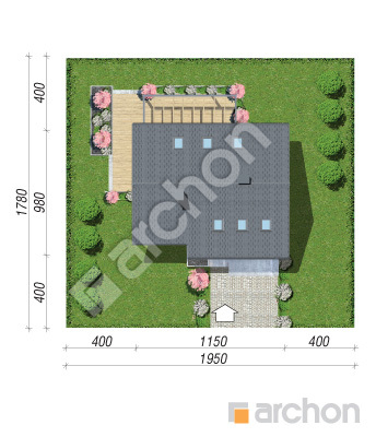 Проект дома ARCHON+ Дом в журавках 12 (Г) Ситуація