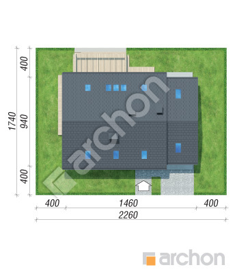 Проект дома ARCHON+ Дом в изумрудах 5 (Г) Ситуація