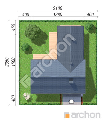 Проект дома ARCHON+ Дом в мажанках 4 Ситуація