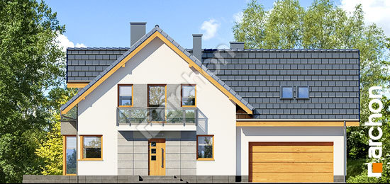 Передний фасад Дом в рододендронах 7 (Г2Н)