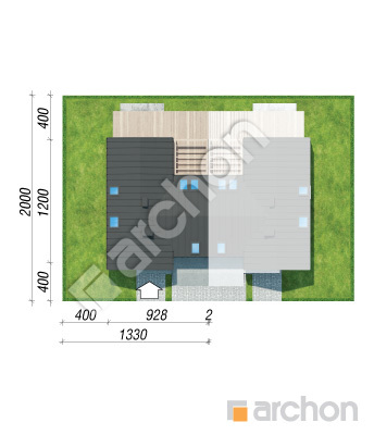 Проєкт будинку ARCHON+ Будинок в мускатах 2 (Б) Ситуація
