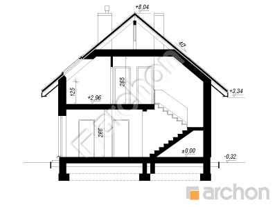 Проєкт будинку ARCHON+ Будинок в арлетах 2  Розріз будинку
