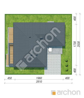 Проєкт будинку ARCHON+ Будинок в підсніжниках 8 (Г2) Ситуація